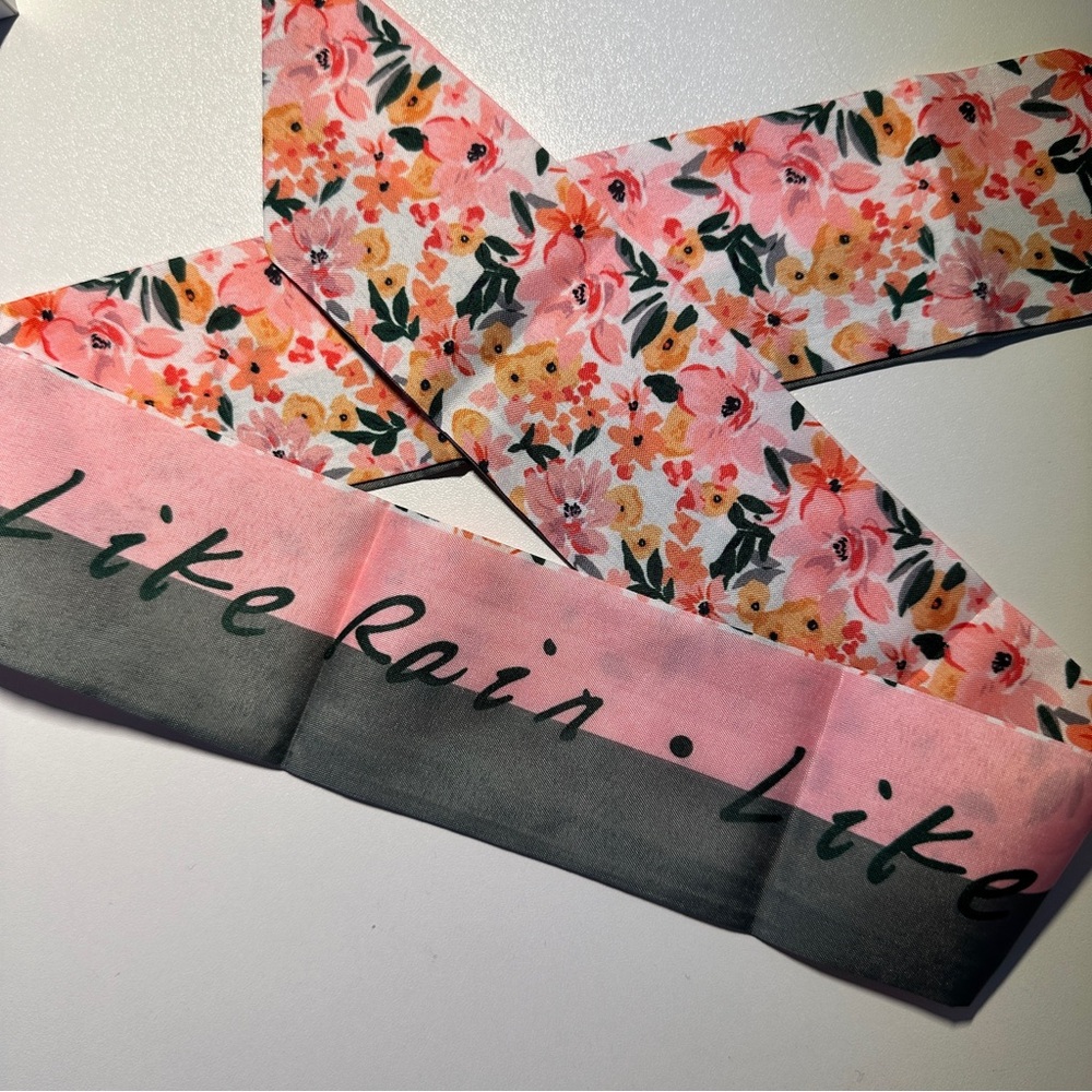 Floral Polyester Twilly - Picture 3 of 7